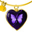 Bracelet de sensibilisation aux crises en forme de papillon violet
