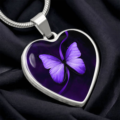 Collar de Conciencia sobre Convulsiones con Mariposa Púrpura