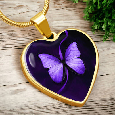 Collar de Conciencia sobre Convulsiones con Mariposa Púrpura