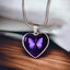 Purple Butterfly Seizure Awareness Necklace