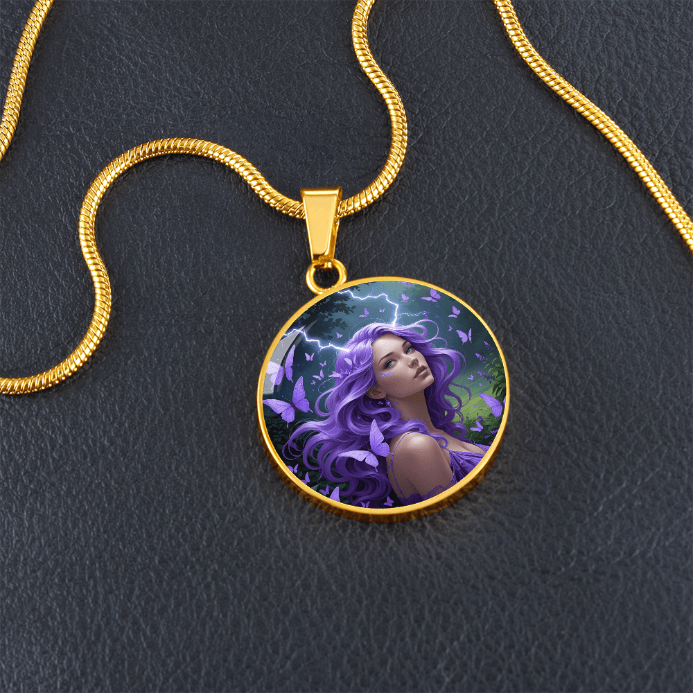 Empowerment Purple Butterfly Pendant Necklace - Korvel
