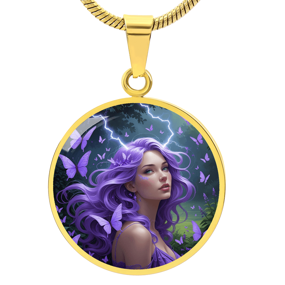 Empowerment Purple Butterfly Pendant Necklace - Korvel