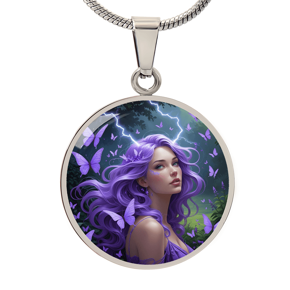 Empowerment Purple Butterfly Pendant Necklace - Korvel