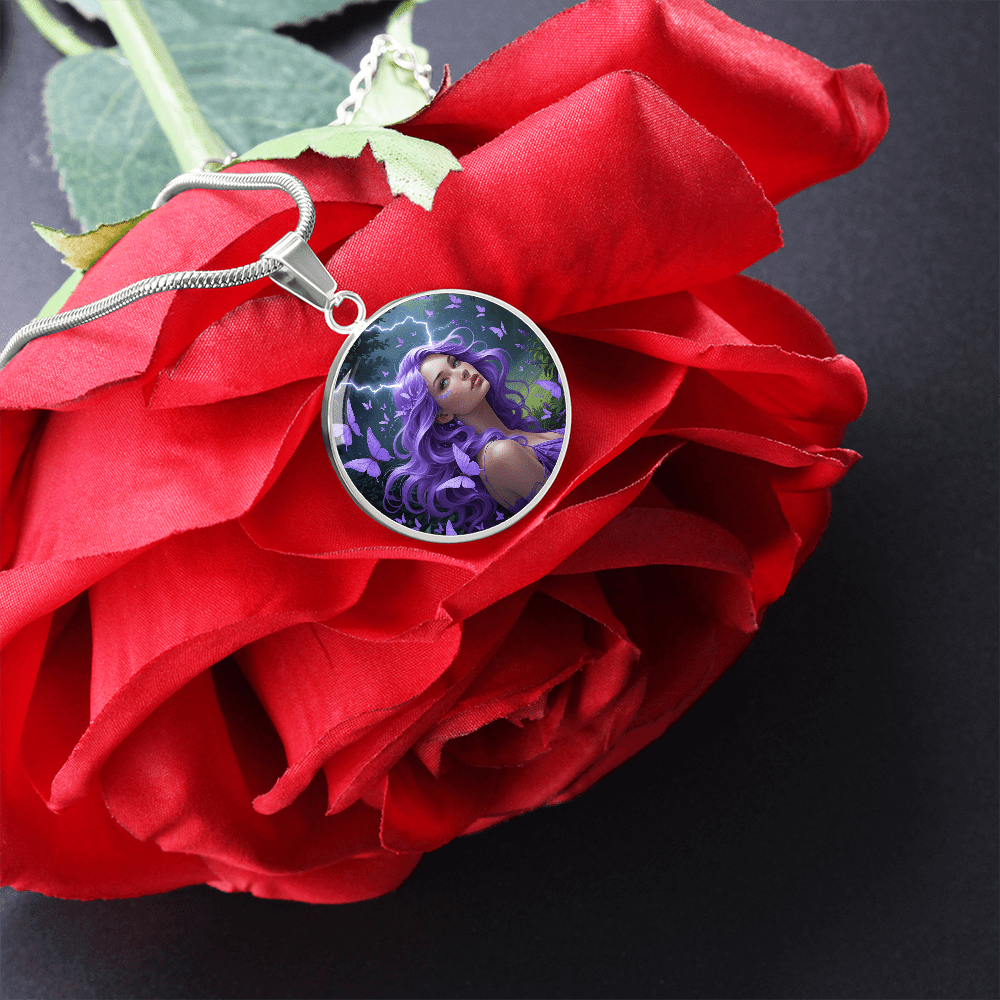 Empowerment Purple Butterfly Pendant Necklace - Korvel