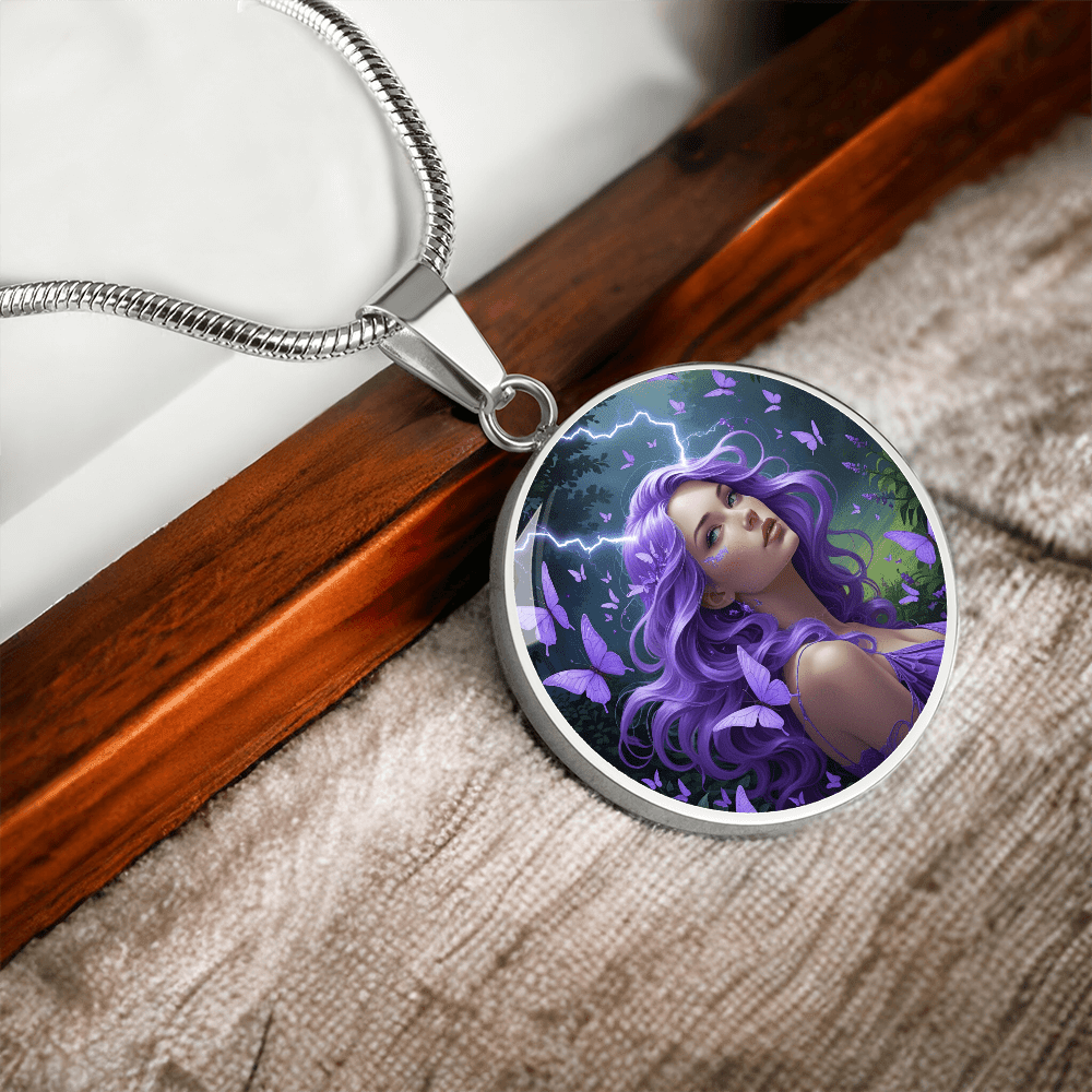 Empowerment Purple Butterfly Pendant Necklace - Korvel