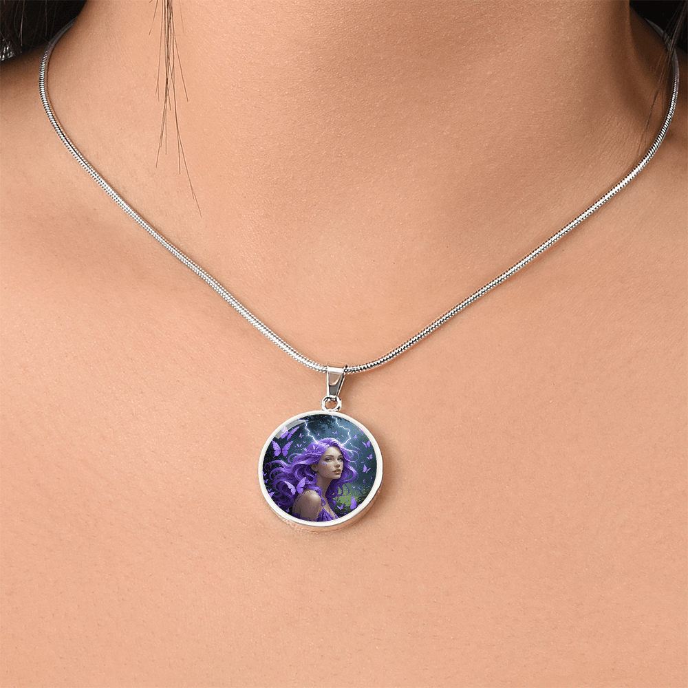 Empowerment Purple Butterfly Pendant Necklace - Korvel