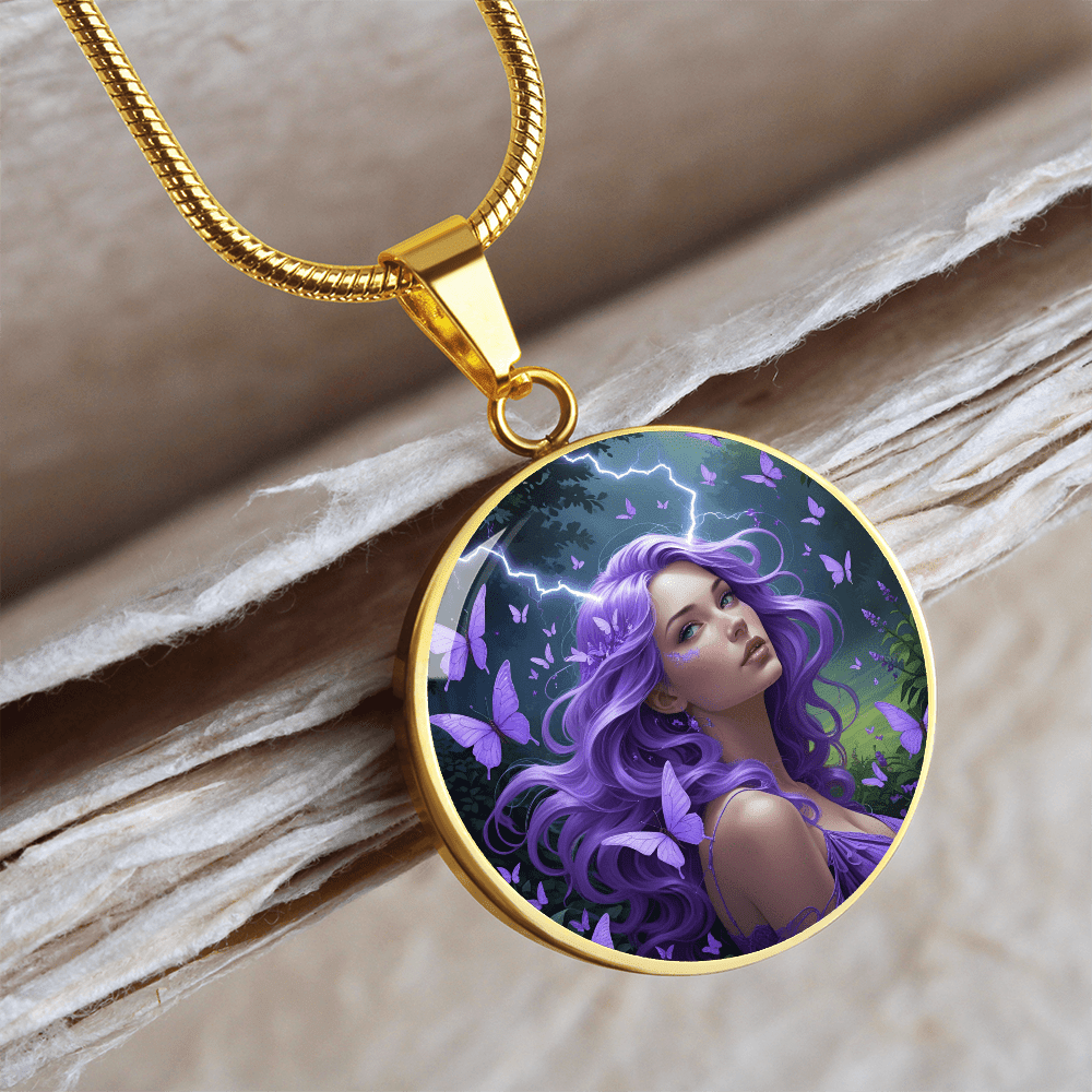 Empowerment Purple Butterfly Pendant Necklace - Korvel