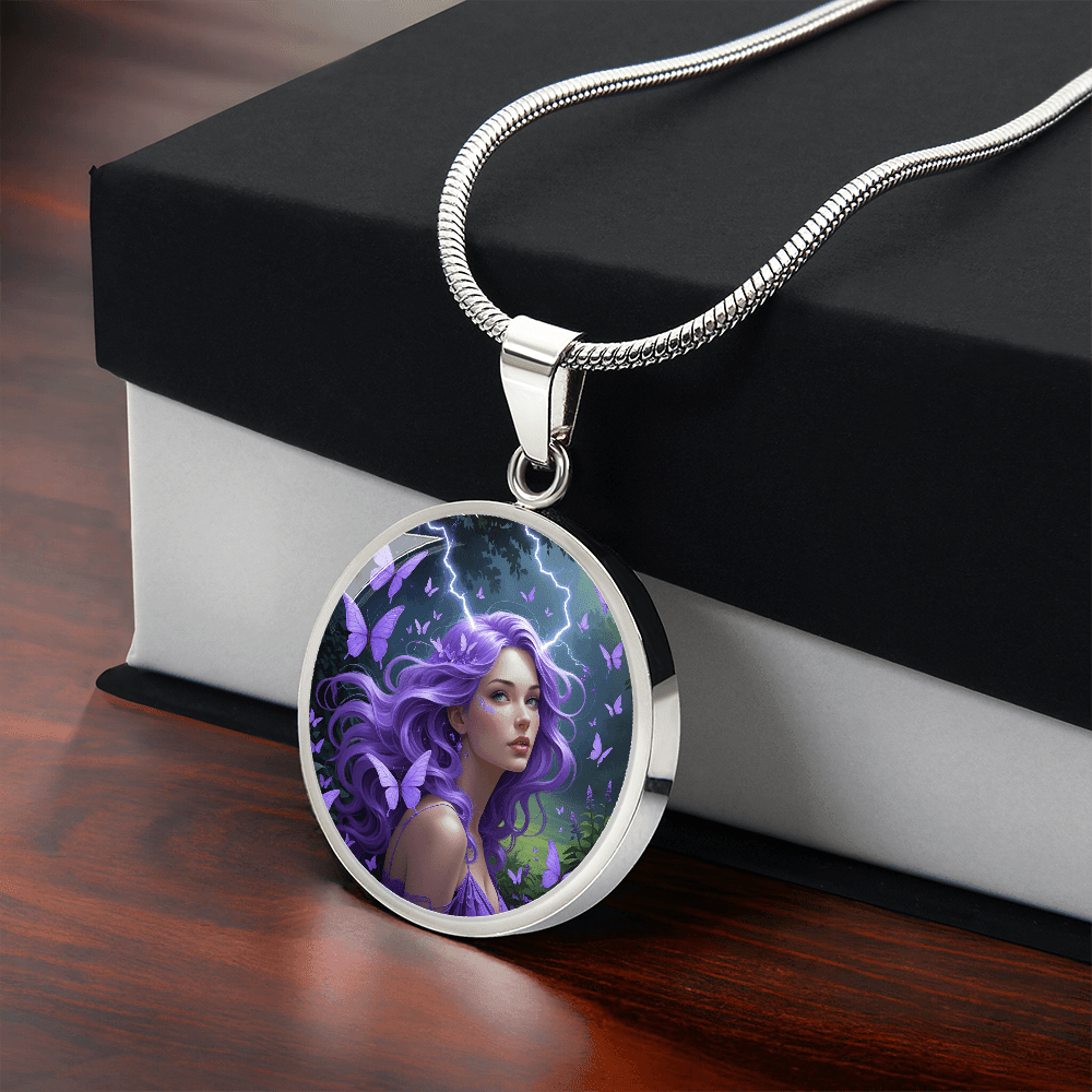 Empowerment Purple Butterfly Pendant Necklace - Korvel