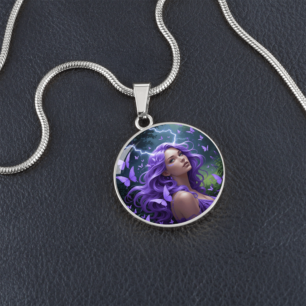 Empowerment Purple Butterfly Pendant Necklace - Korvel