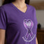 Purple Epilepsy Awareness V-Neck Tee