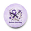 Purple Seize the Day Wall Clock