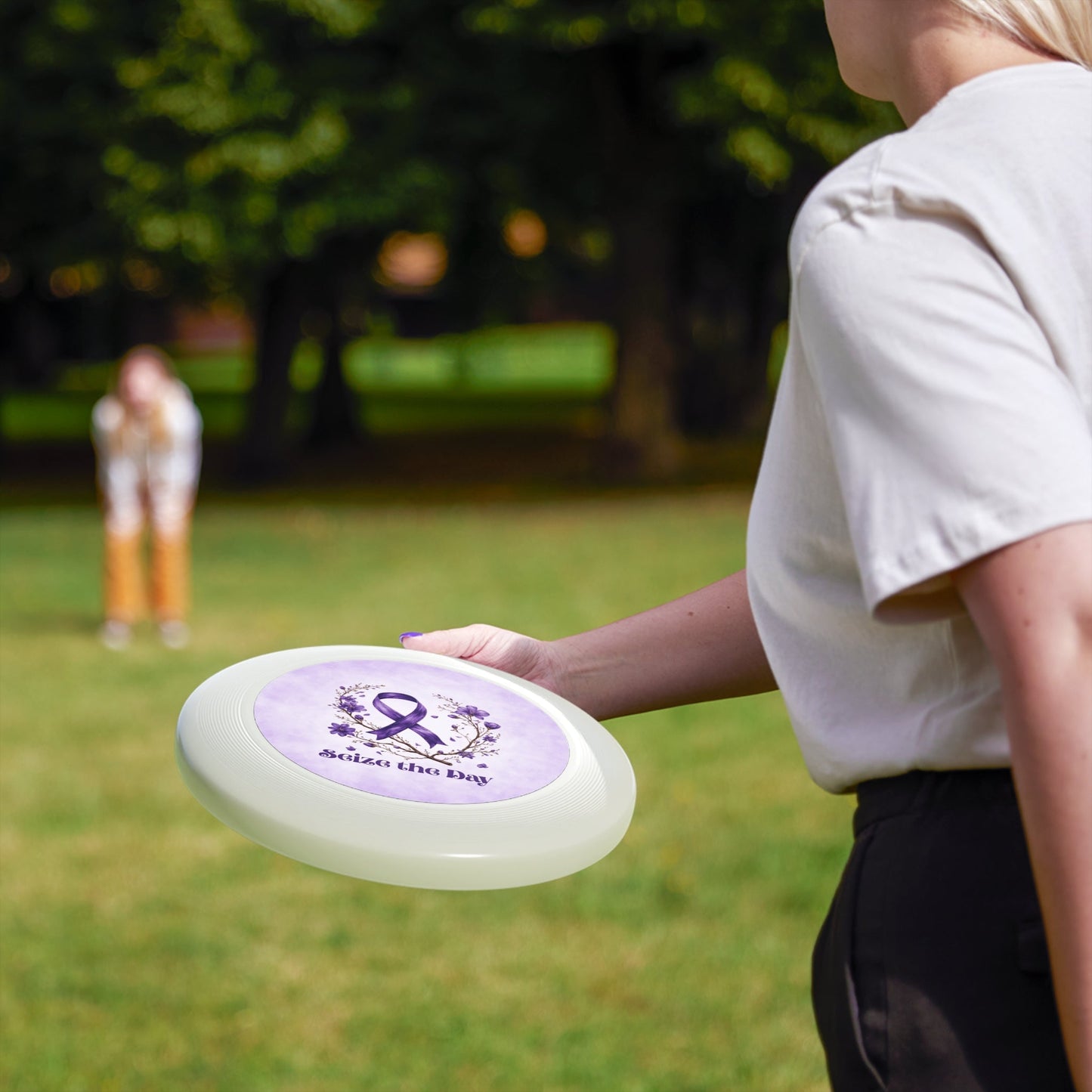 Disque Volant Floral Violet - Jouet de Sport Premium