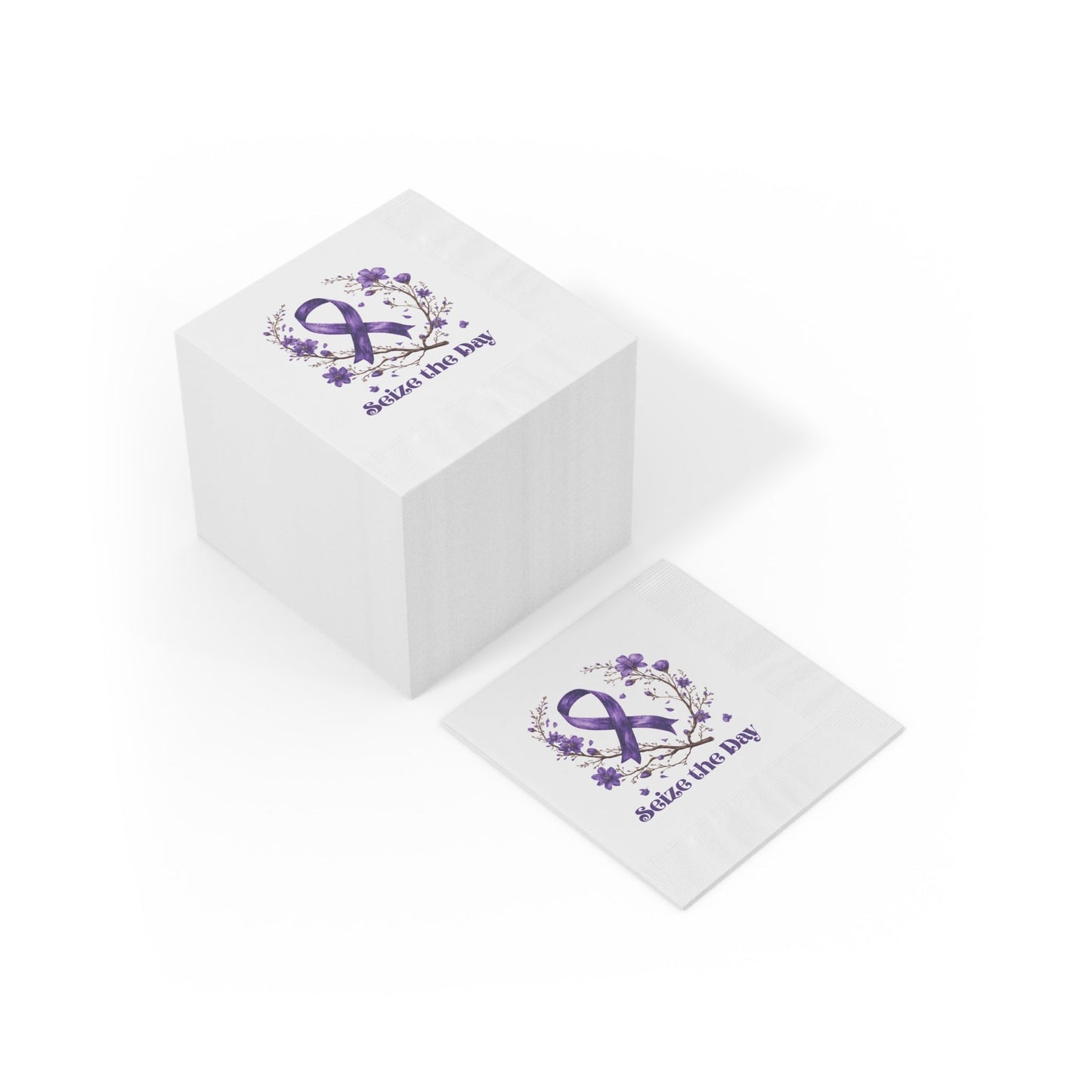 Serviettes Purple Floral Seize the Day