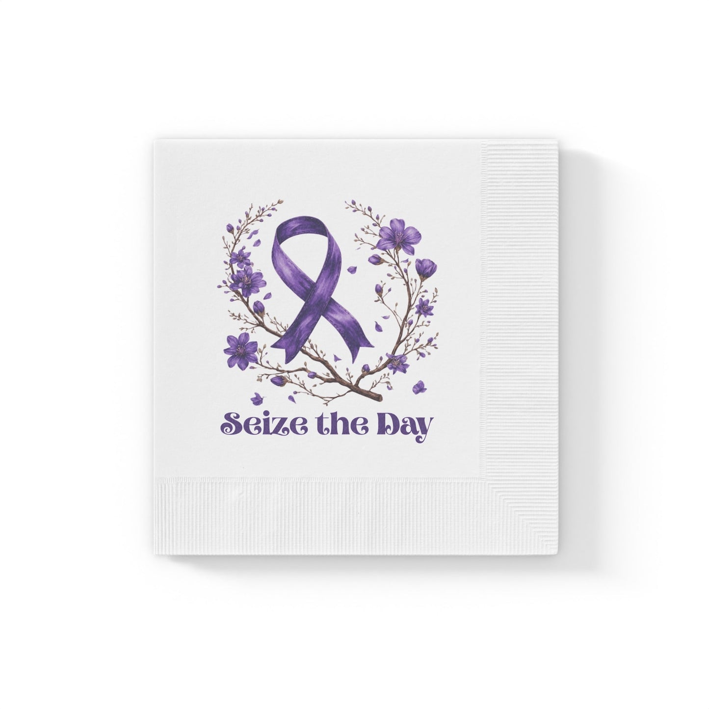 Serviettes Purple Floral Seize the Day