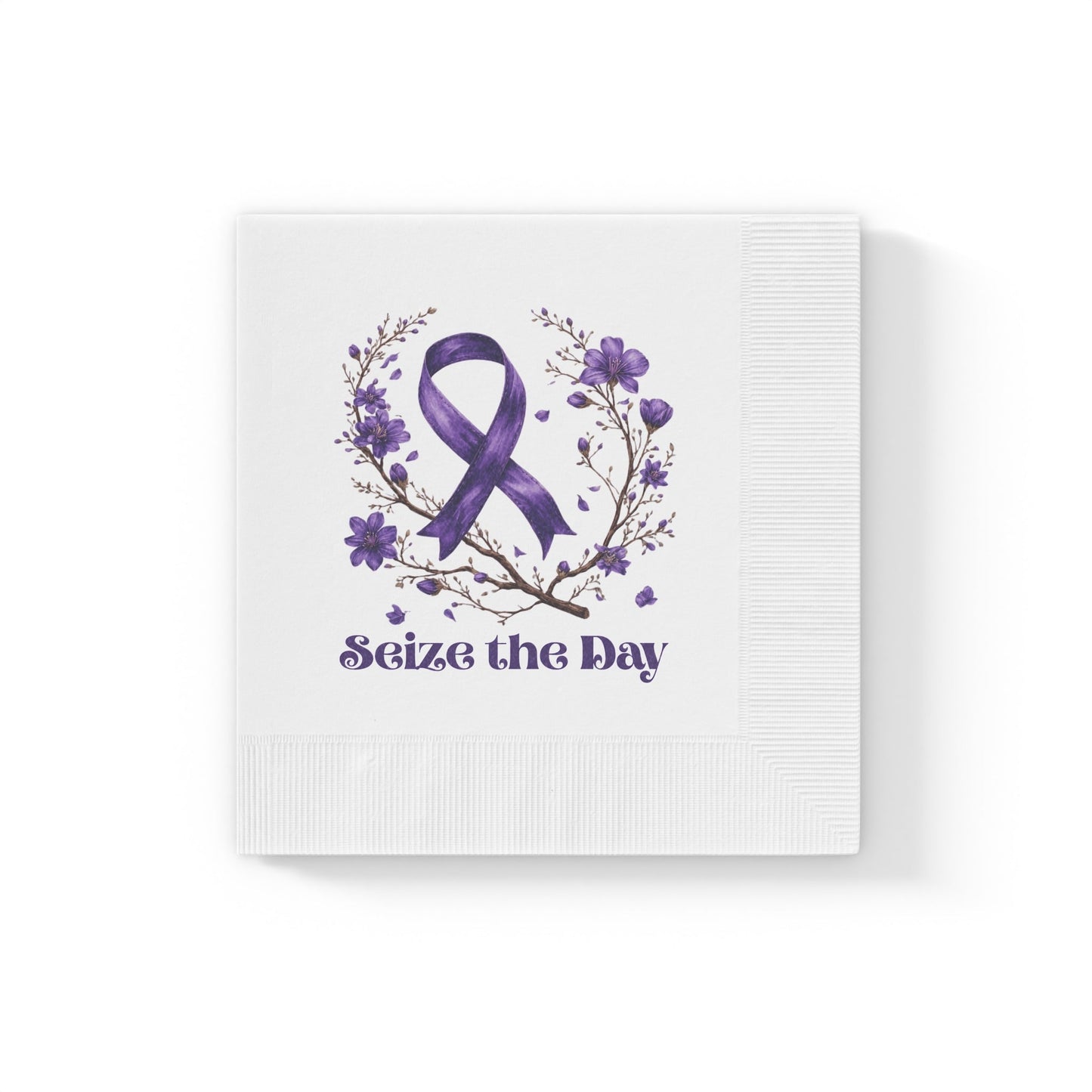 Serviettes Purple Floral Seize the Day