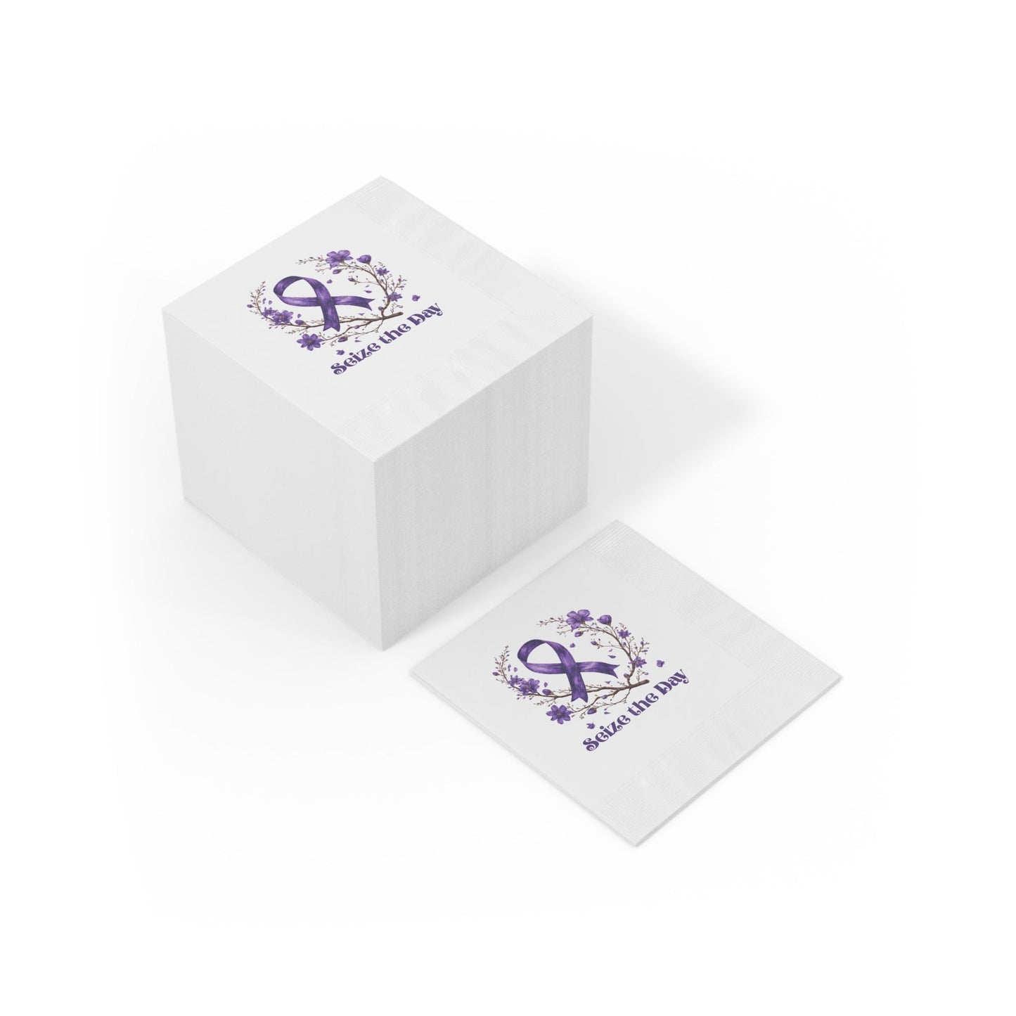 Serviettes Purple Floral Seize the Day
