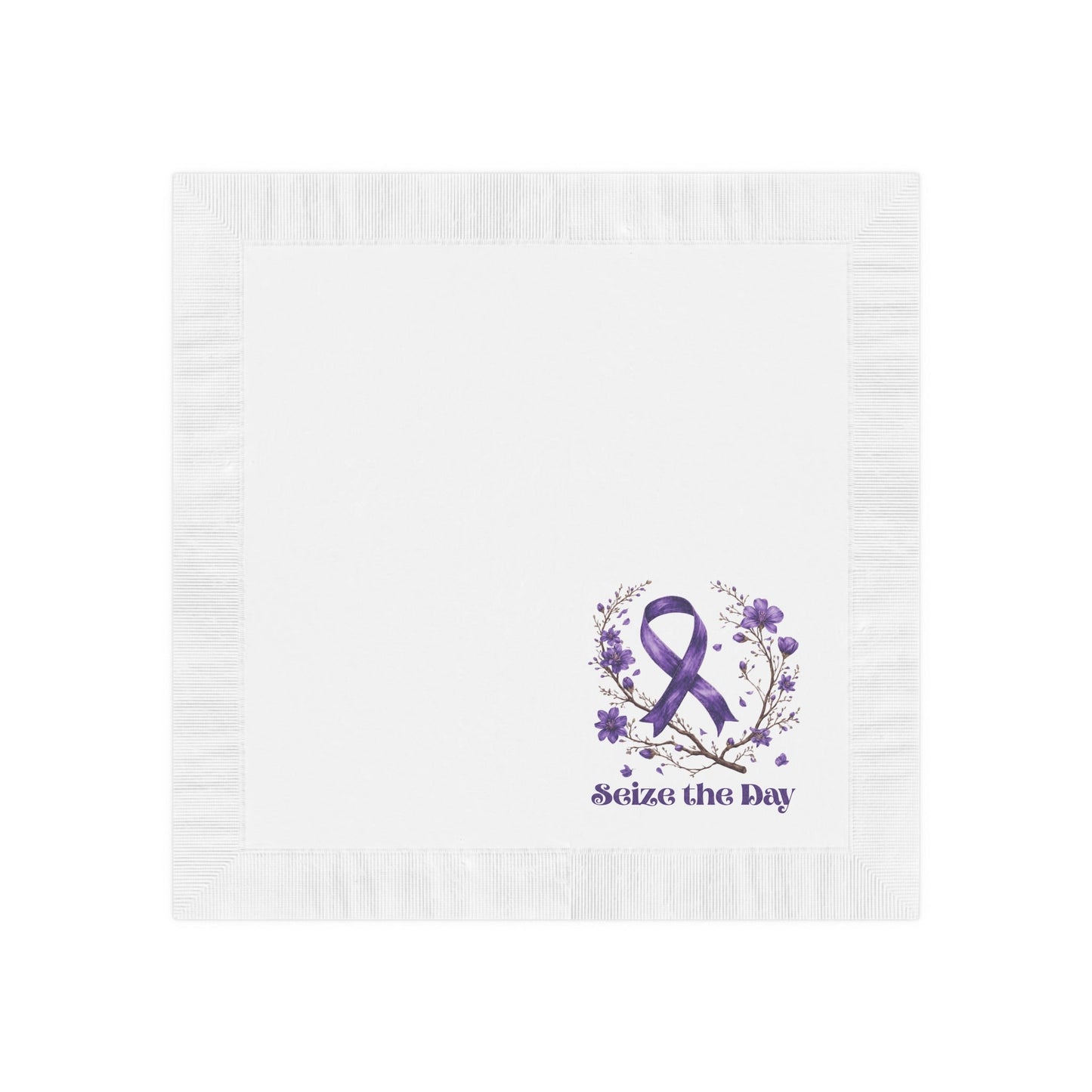 Serviettes Purple Floral Seize the Day