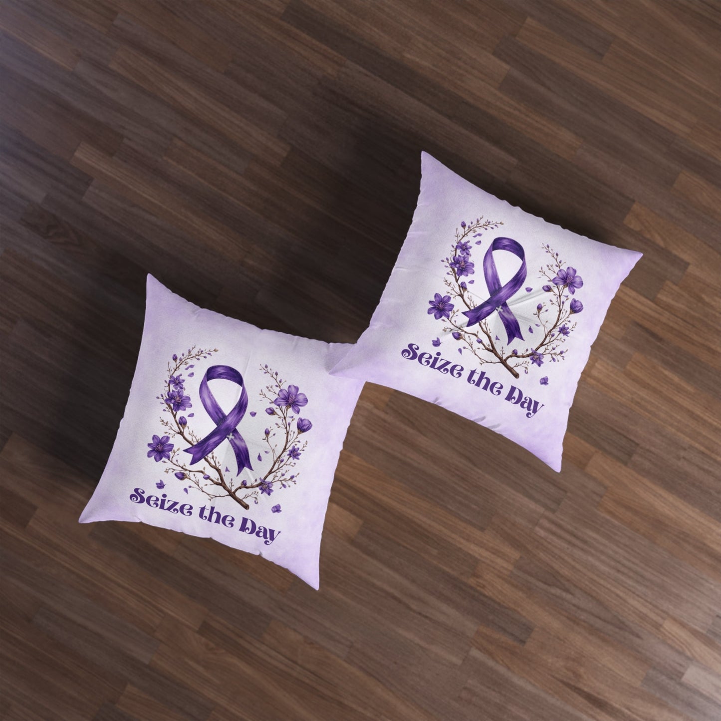 Almohadilla de Suelo Tufted Floral Morada - Comodidad y Estilo