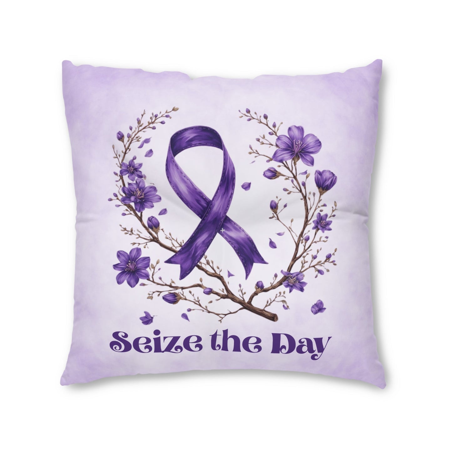 Almohadilla de Suelo Tufted Floral Morada - Comodidad y Estilo