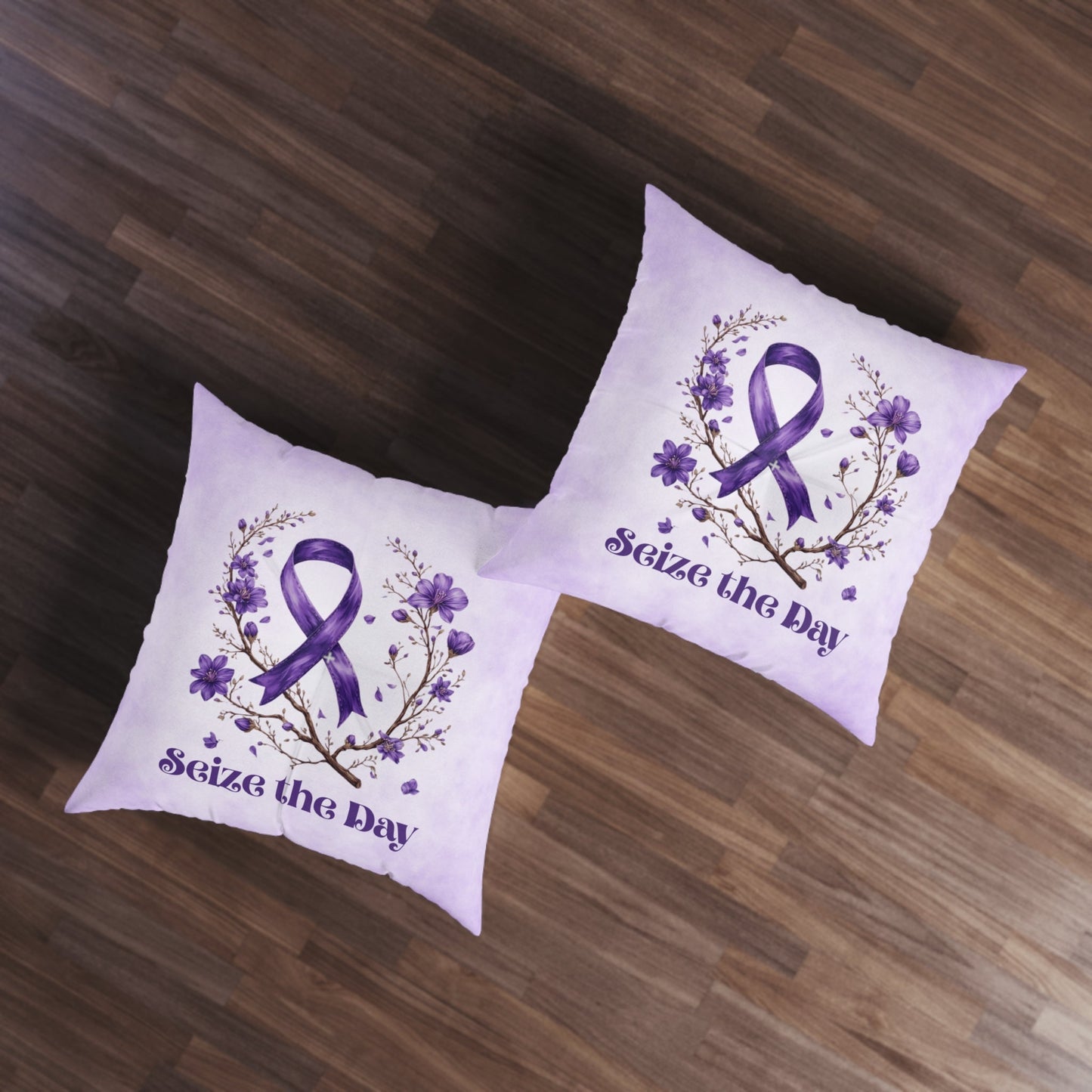Almohadilla de Suelo Tufted Floral Morada - Comodidad y Estilo