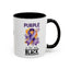 Taza de Café con Acento de Cinta Púrpura