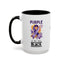 Taza de Café con Acento de Cinta Púrpura