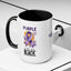 Taza de Café con Acento de Cinta Púrpura