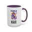 Taza de Café con Acento de Cinta Púrpura