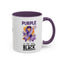 Taza de Café con Acento de Cinta Púrpura