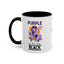 Taza de Café con Acento de Cinta Púrpura