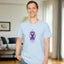 T-shirt unisexe graphique cerveau ruban violet