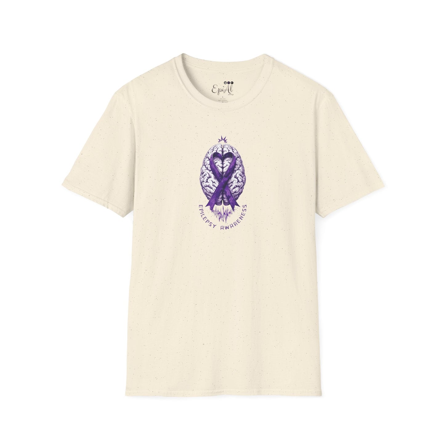 T-shirt unisexe graphique cerveau ruban violet