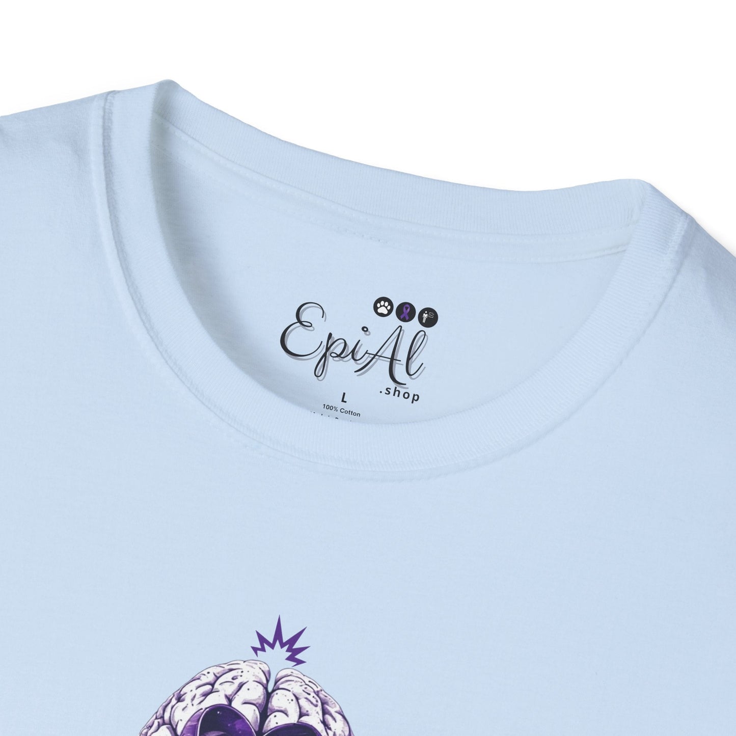 T-shirt unisexe graphique cerveau ruban violet
