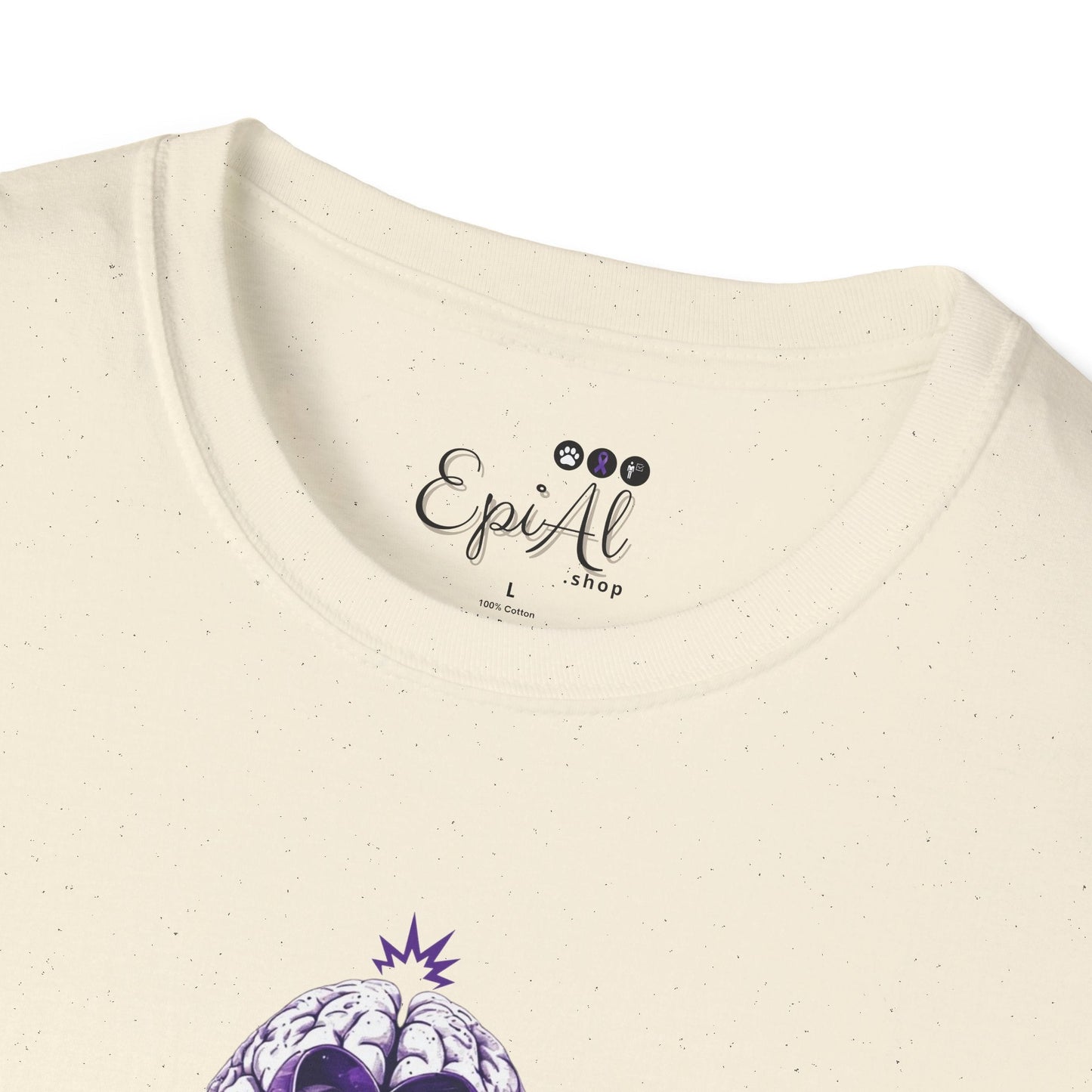 T-shirt unisexe graphique cerveau ruban violet