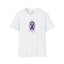 T-shirt unisexe graphique cerveau ruban violet
