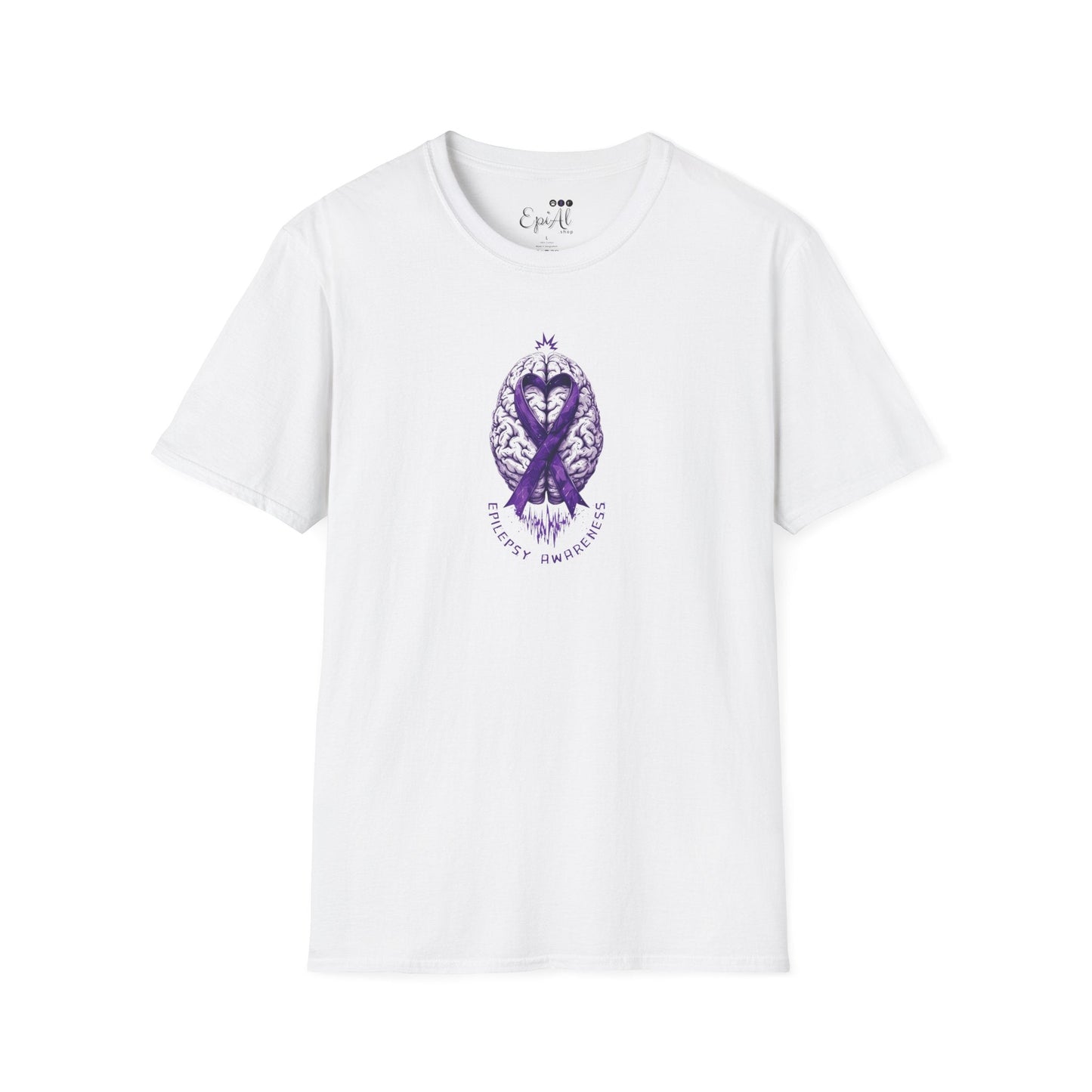 T-shirt unisexe graphique cerveau ruban violet