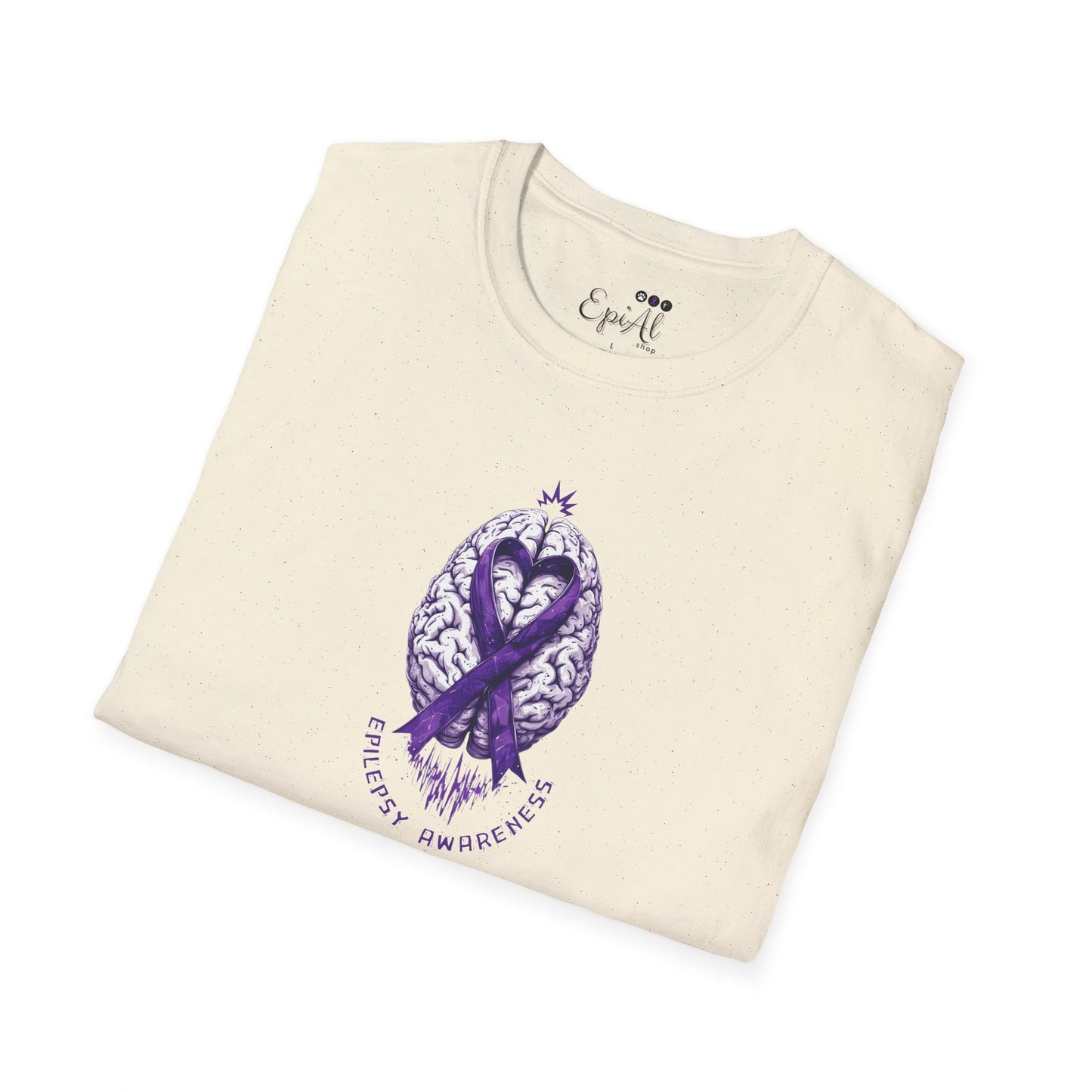 T-shirt unisexe graphique cerveau ruban violet