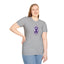 T-shirt unisexe graphique cerveau ruban violet