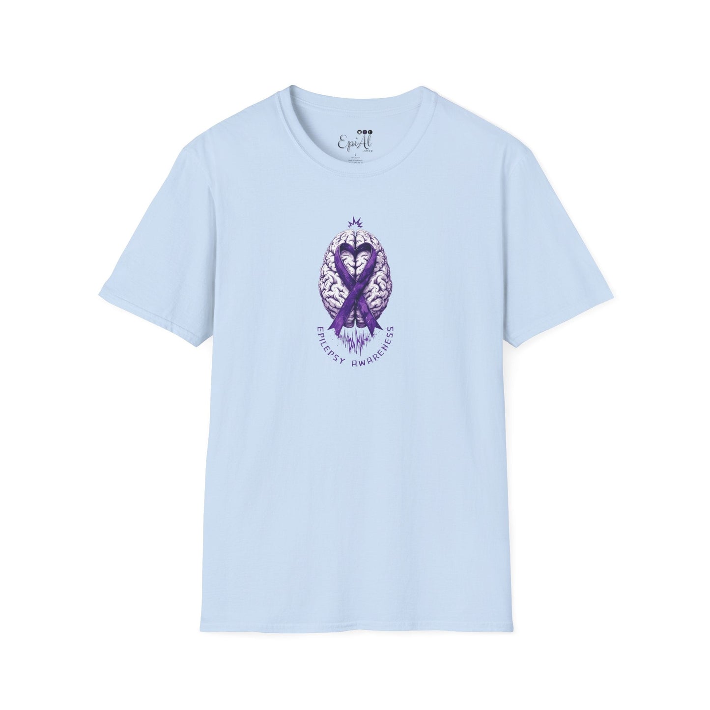 T-shirt unisexe graphique cerveau ruban violet