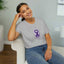 T-shirt unisexe graphique cerveau ruban violet