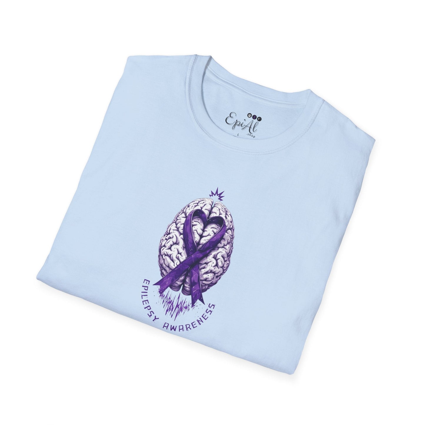 T-shirt unisexe graphique cerveau ruban violet