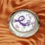Miroir de voyage compact Papillon à ruban violet
