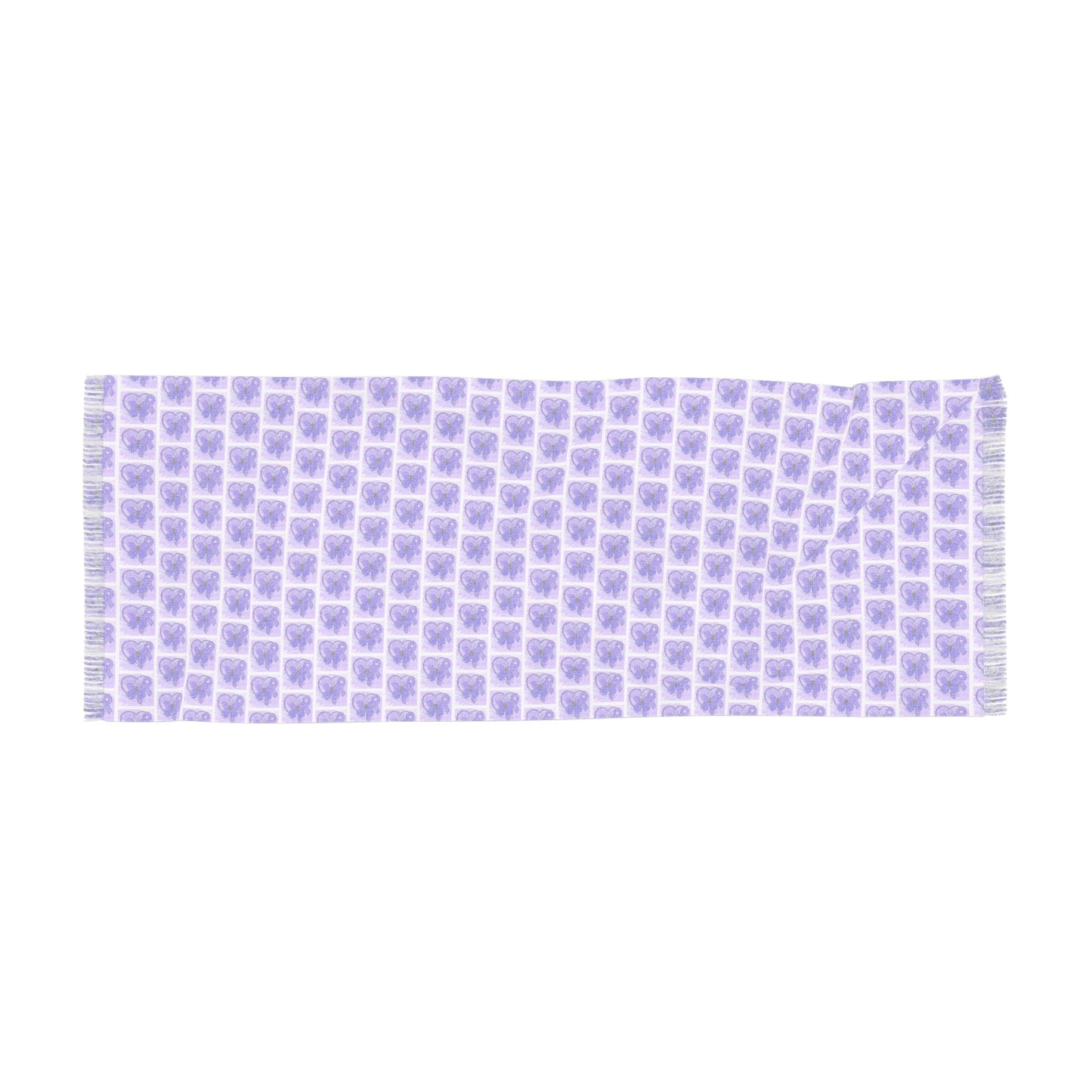 Écharpe légère de sensibilisation au papillon à ruban violet