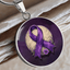 Collier Pendentif Illustration Ruban Violet