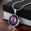 Collier Pendentif Illustration Ruban Violet