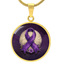 Collier Pendentif Illustration Ruban Violet