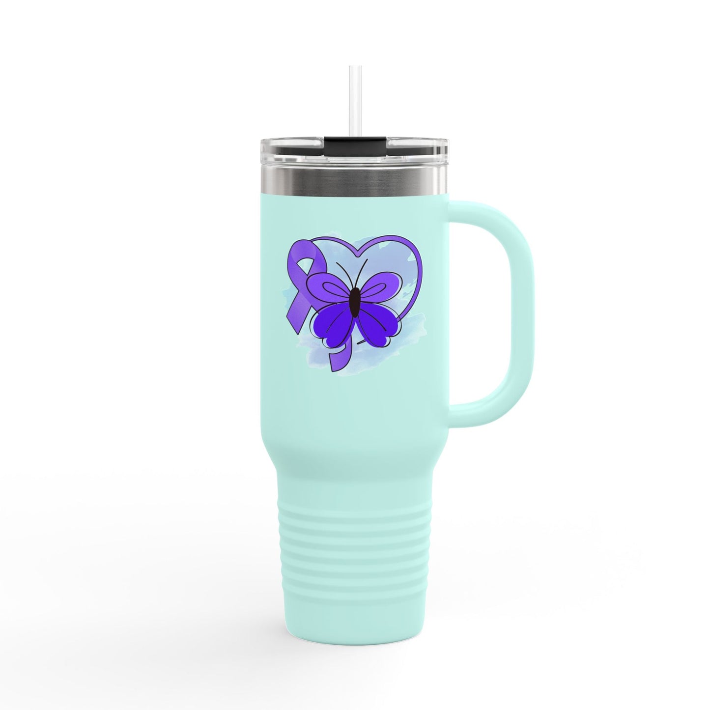 Mug de Voyage Isolé Ruban Violet | 40oz
