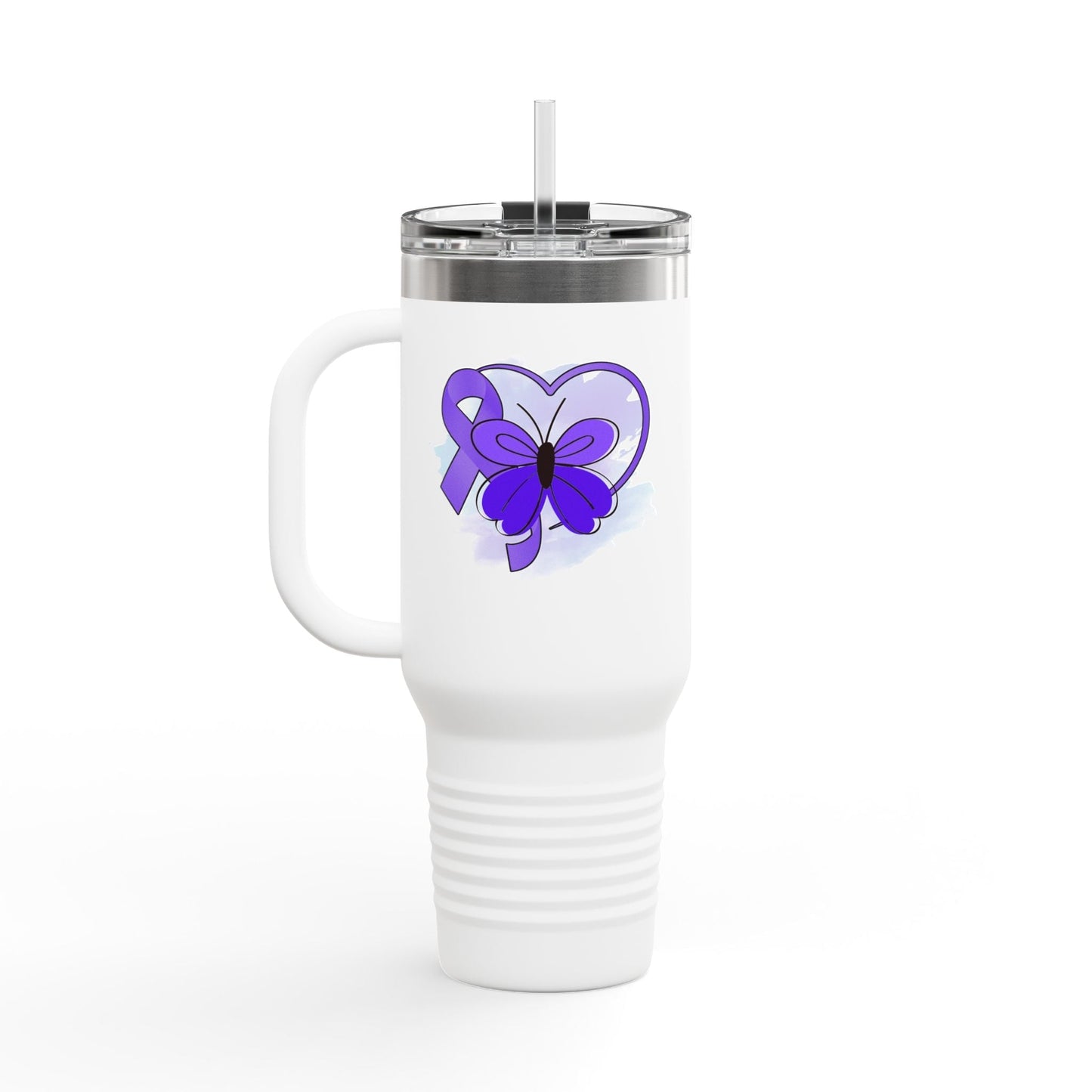 Mug de Voyage Isolé Ruban Violet | 40oz