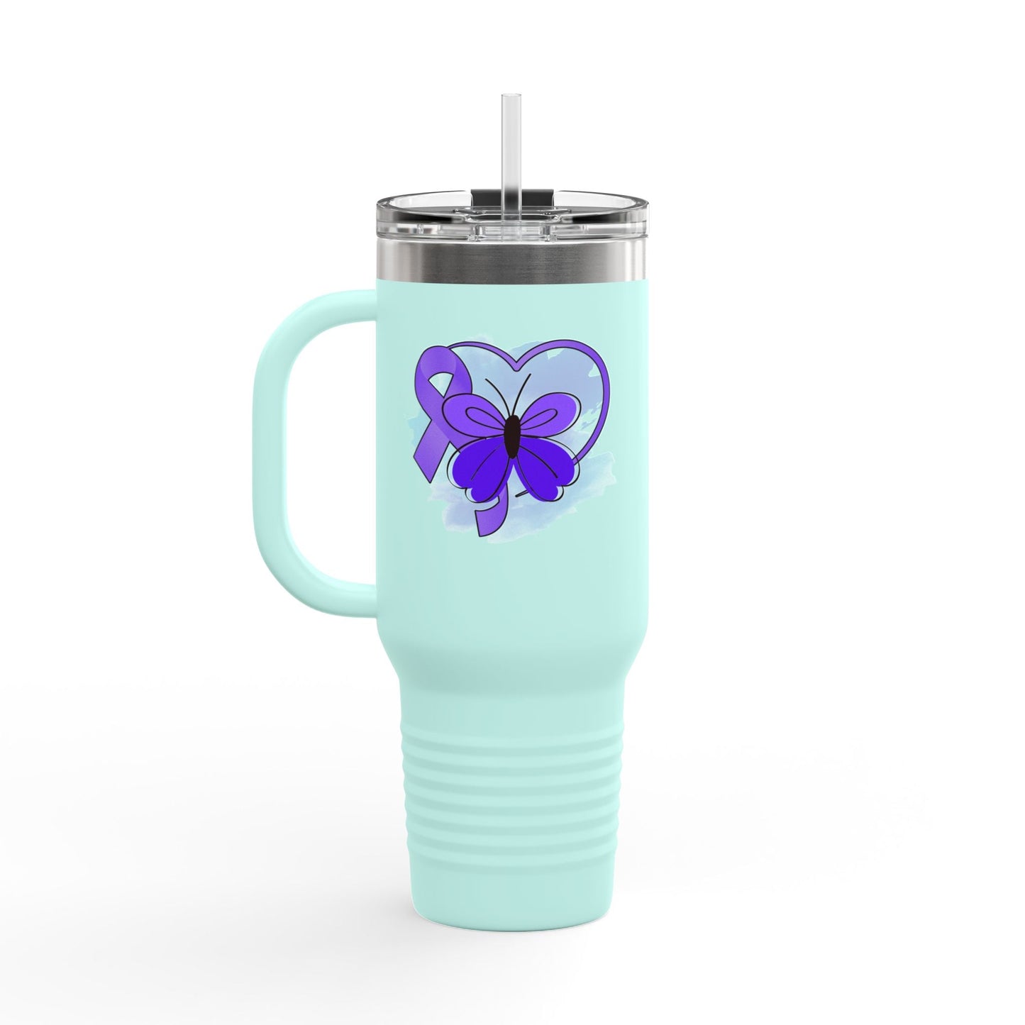 Mug de Voyage Isolé Ruban Violet | 40oz