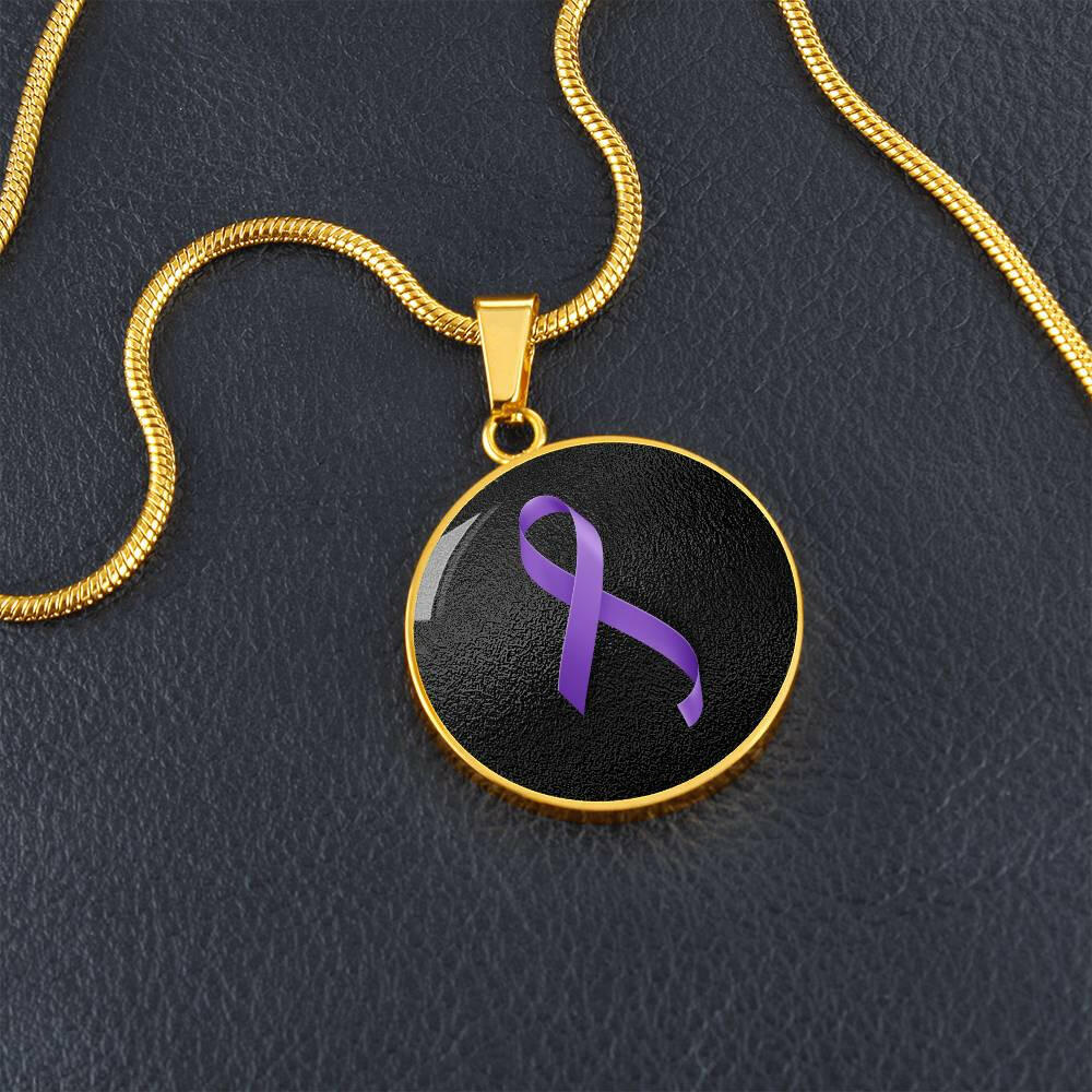 Collier en Ruban Violet Élégant